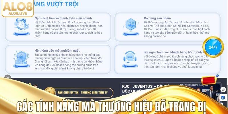 Các tính năng mà thương hiệu đã trang bị
